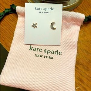 Kate Spade something sparkly Moon & Star stud earrings - NWT/NIB